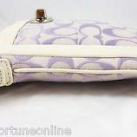 Coach Purple Sateen Leather Crossbody Swingpack - Picture 5 of 7